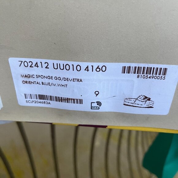 Adidas x Gucci Mens Slides Sandals Shoe, Blue/White, Gucci Sz 9 (US 9.5) - Picture 5 of 15